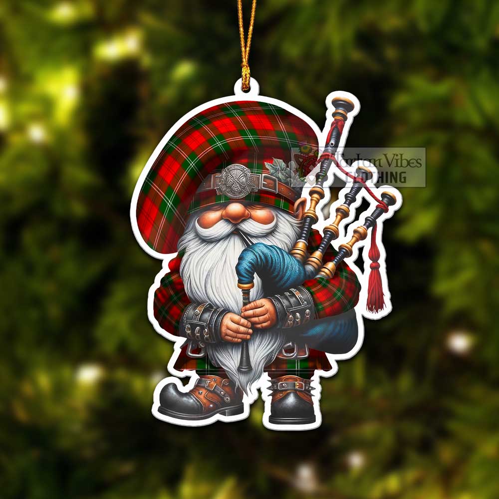 Gartshore Tartan Bagpiper Gnome Christmas Ornament - Tartan Vibes Clothing