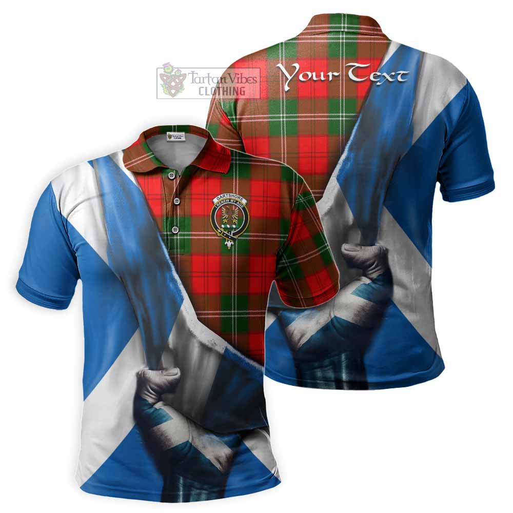 Gartshore Tartan Polo Shirt with Family Crest Scotland Patriotic Style - Tartan Vibes Clothing