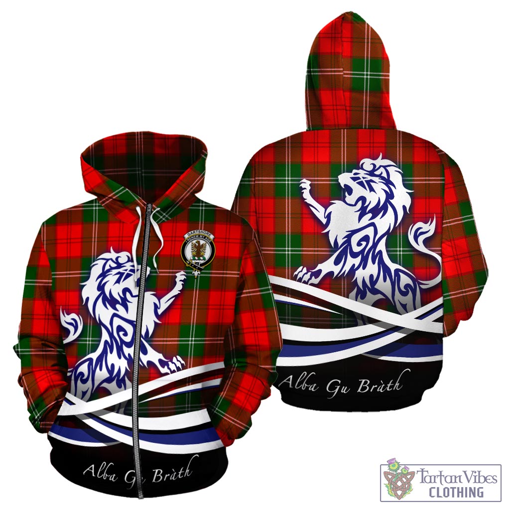 Gartshore Tartan Hoodie with Alba Gu Brath Regal Lion Emblem - Tartan Vibes Clothing