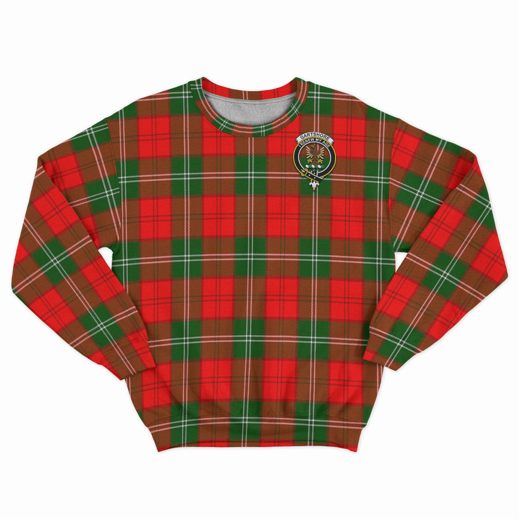 Gartshore Tartan Sweatshirt with Family Crest - Tartan Vibes Clothing