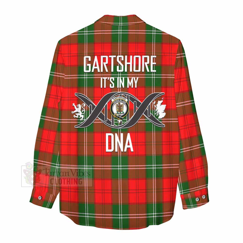 Gartshore Tartan Women's Casual Shirt with Family Crest DNA In Me Style - Tartan Vibes Clothing