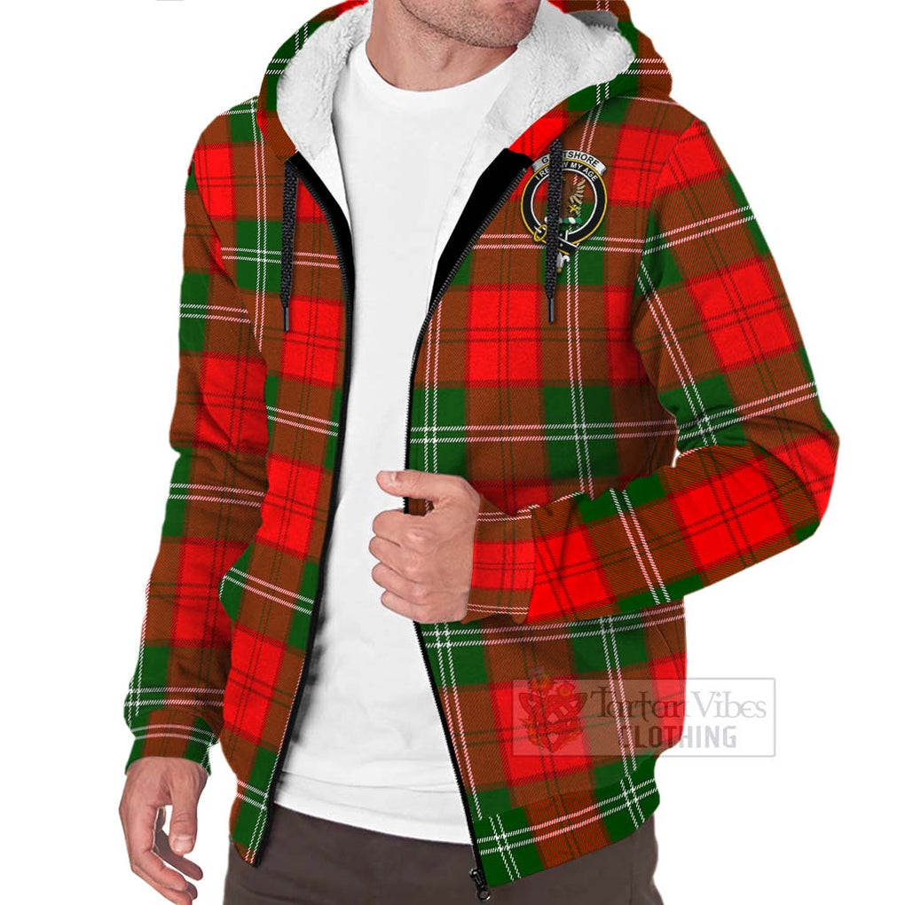 Gartshore Tartan Sherpa Hoodie with Family Crest Celtic Skull Style Unisex - Tartan Vibes Clothing