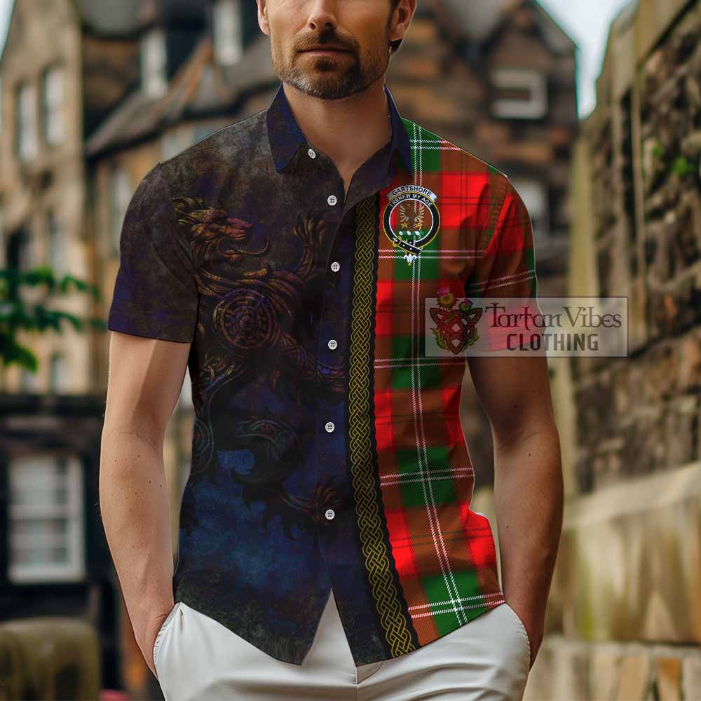 Gartshore Tartan Family Crest Hawaiian Shirt Alba Gu Brath Be Brave Lion Ancient Style - Tartan Vibes Clothing