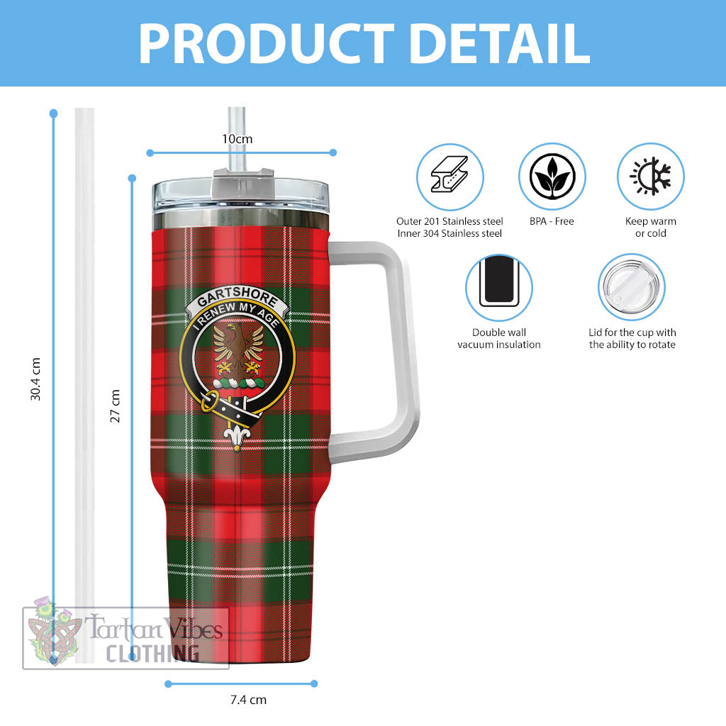 Gartshore Tartan Tumbler with Handle with Family Crest - Tartan Vibes Clothing