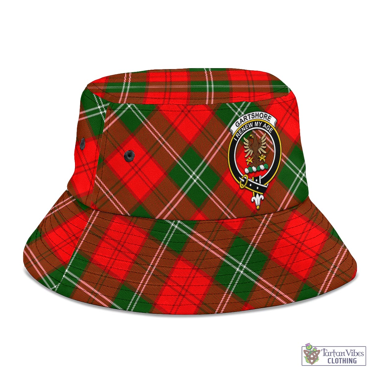 Gartshore Tartan Bucket Hat with Family Crest - Tartan Vibes Clothing