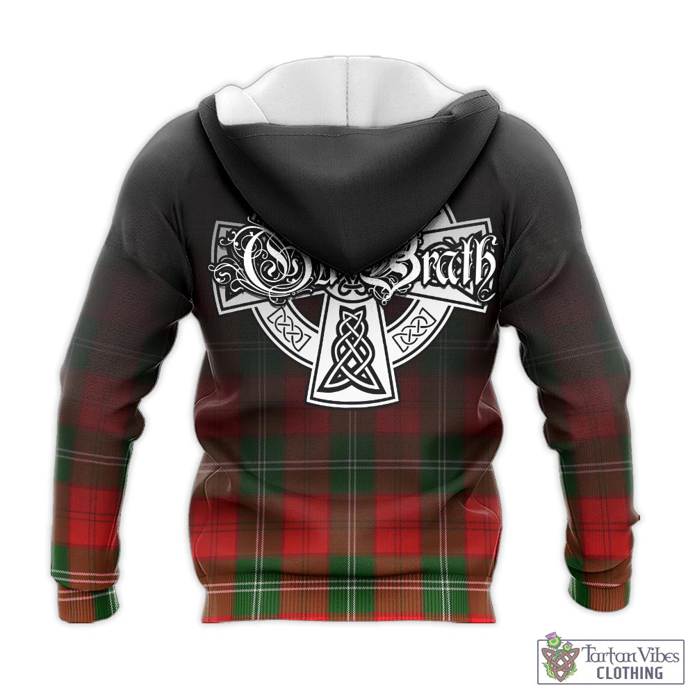 Gartshore Tartan Knitted Hoodie Featuring Alba Gu Brath Family Crest Celtic Inspired - Tartan Vibes Clothing