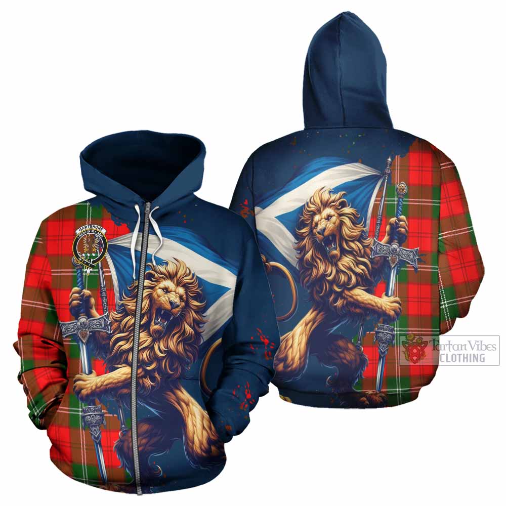 Gartshore Tartan Family Crest Hoodie with Scottish Majestic Lion - Tartan Vibes Clothing
