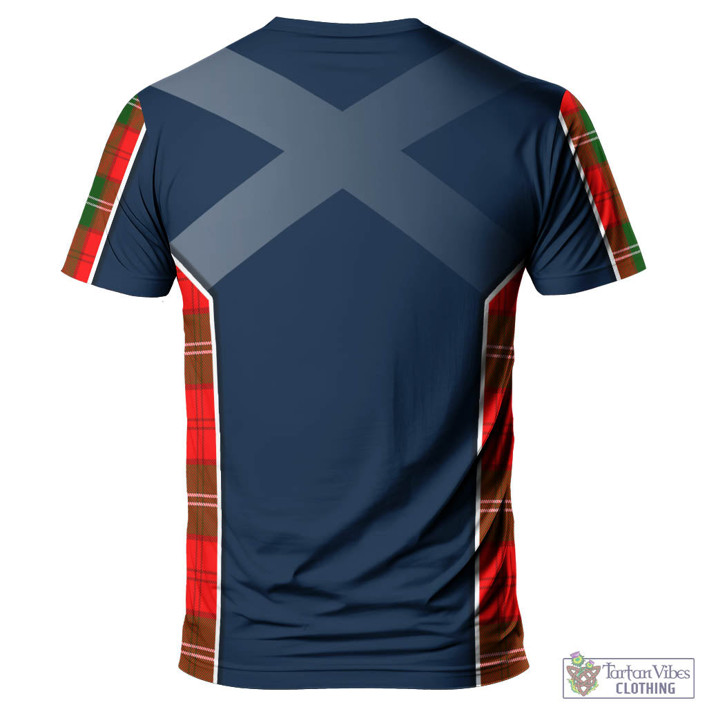 Tartan Vibes Clothing Gartshore Tartan T-Shirt with Family Crest and Scottish Thistle Vibes Sport Style