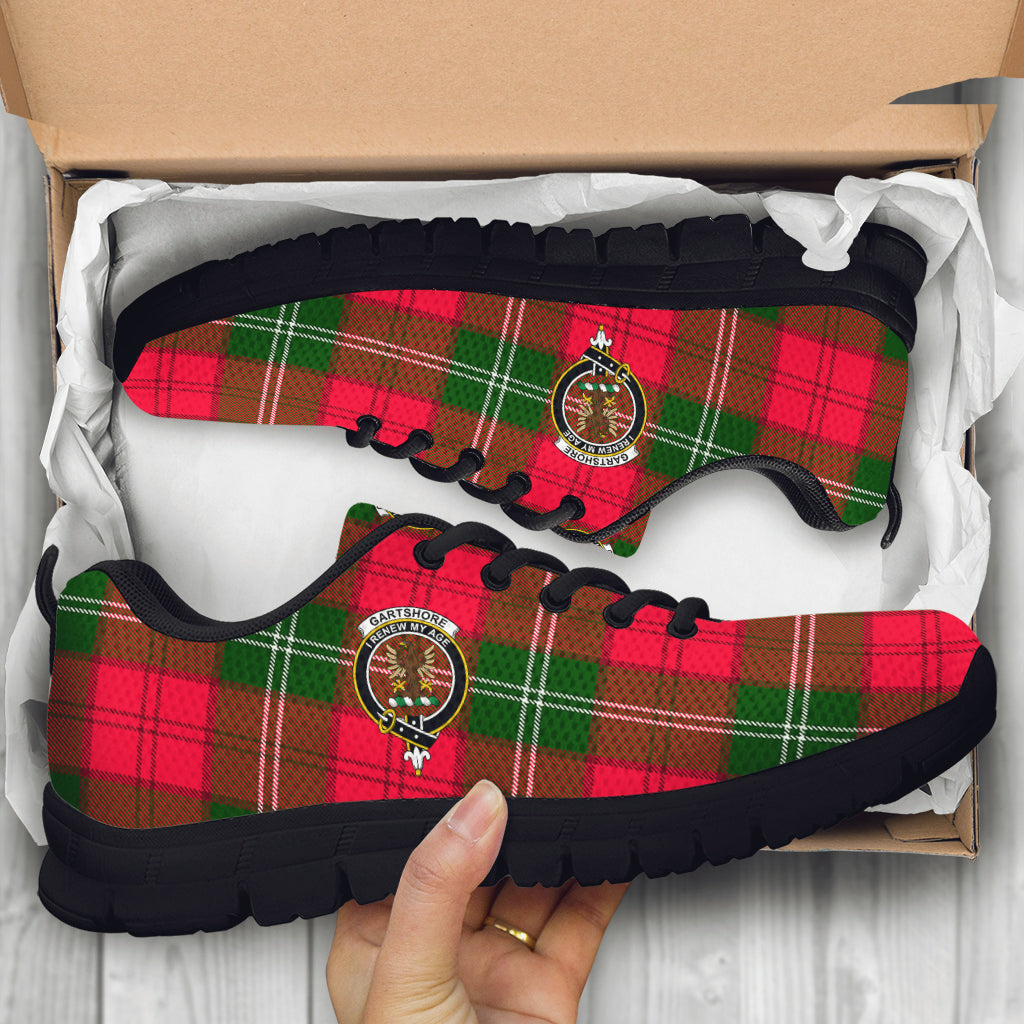 Gartshore Tartan Sneakers with Family Crest - Tartan Vibes Clothing
