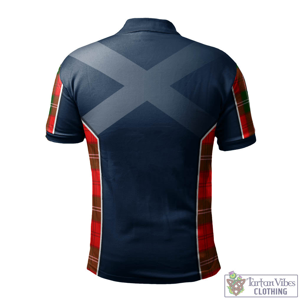 Tartan Vibes Clothing Gartshore Tartan Men's Polo Shirt with Family Crest and Scottish Thistle Vibes Sport Style
