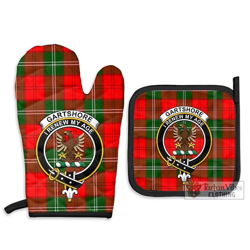 Gartshore Tartan Combo Oven Mitt & Pot-Holder with Family Crest - Tartan Vibes Clothing
