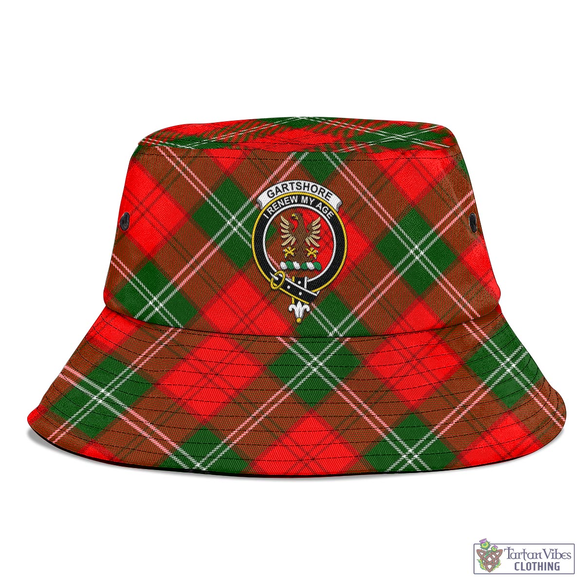 Gartshore Tartan Bucket Hat with Family Crest - Tartan Vibes Clothing