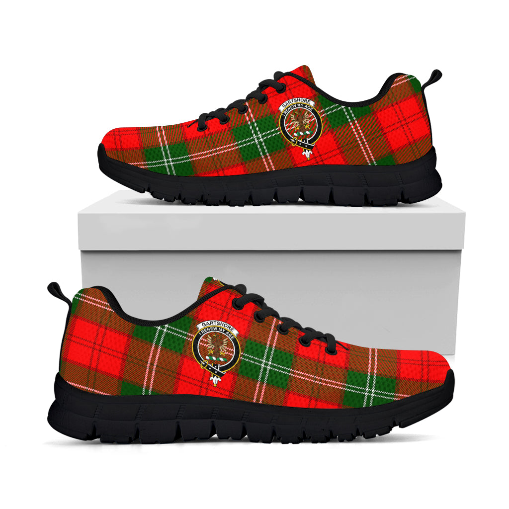 Gartshore Tartan Sneakers with Family Crest - Tartan Vibes Clothing