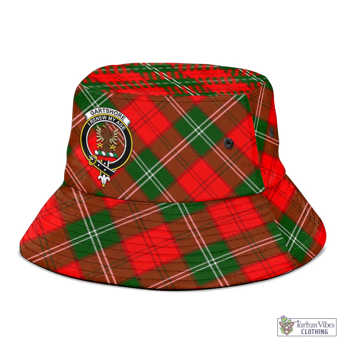Gartshore Tartan Bucket Hat with Family Crest - Tartan Vibes Clothing