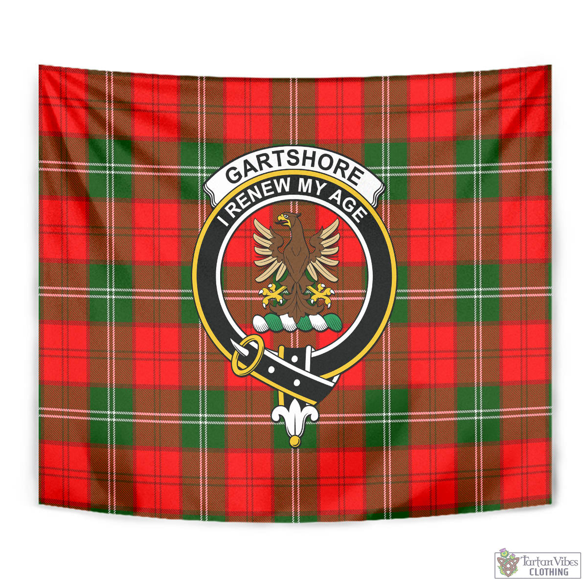 Gartshore Tartan Tapestry Wall Hanging and Home Decor for Room with Family Crest - Tartan Vibes Clothing