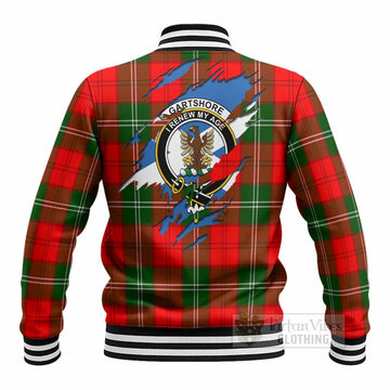 Gartshore Clan Crest In Me Tartan Baseball Jacket Scotland Flag Style