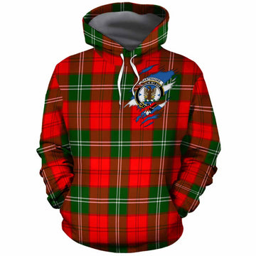 Gartshore Clan Crest In Me Tartan Cotton Hoodie Scotland Flag Style