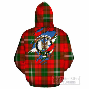 Gartshore Clan Crest In Me Tartan Cotton Hoodie Scotland Flag Style