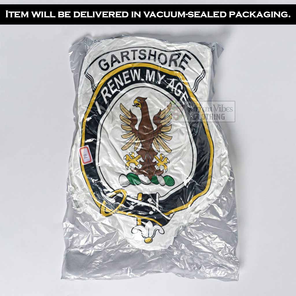 Gartshore Clan Crest Shaped Throw Pillow, Scottish Clan Badge Decorative Pillow
