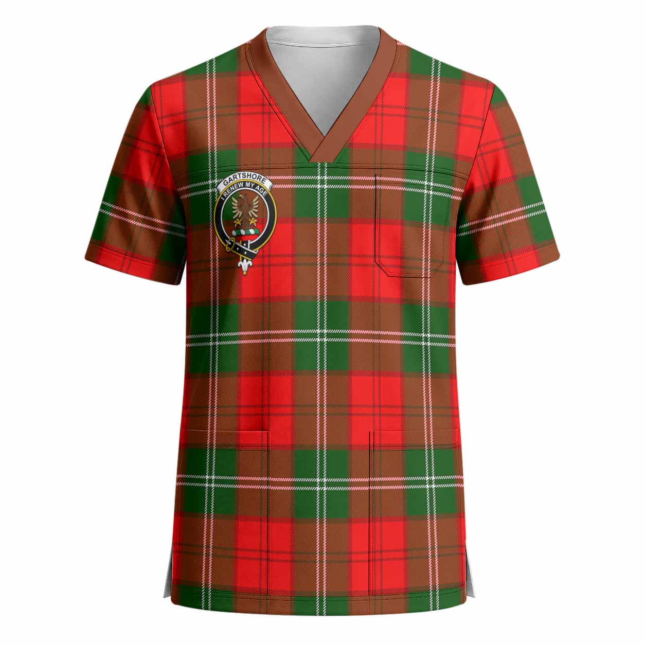 Gartshore Crest Tartan Scrub Top - Tartan Vibes Clothing