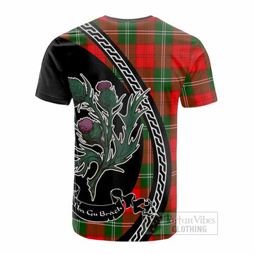 Gartshore Family Crest Tartan Cotton T-shirt Alba Thistle Inspired