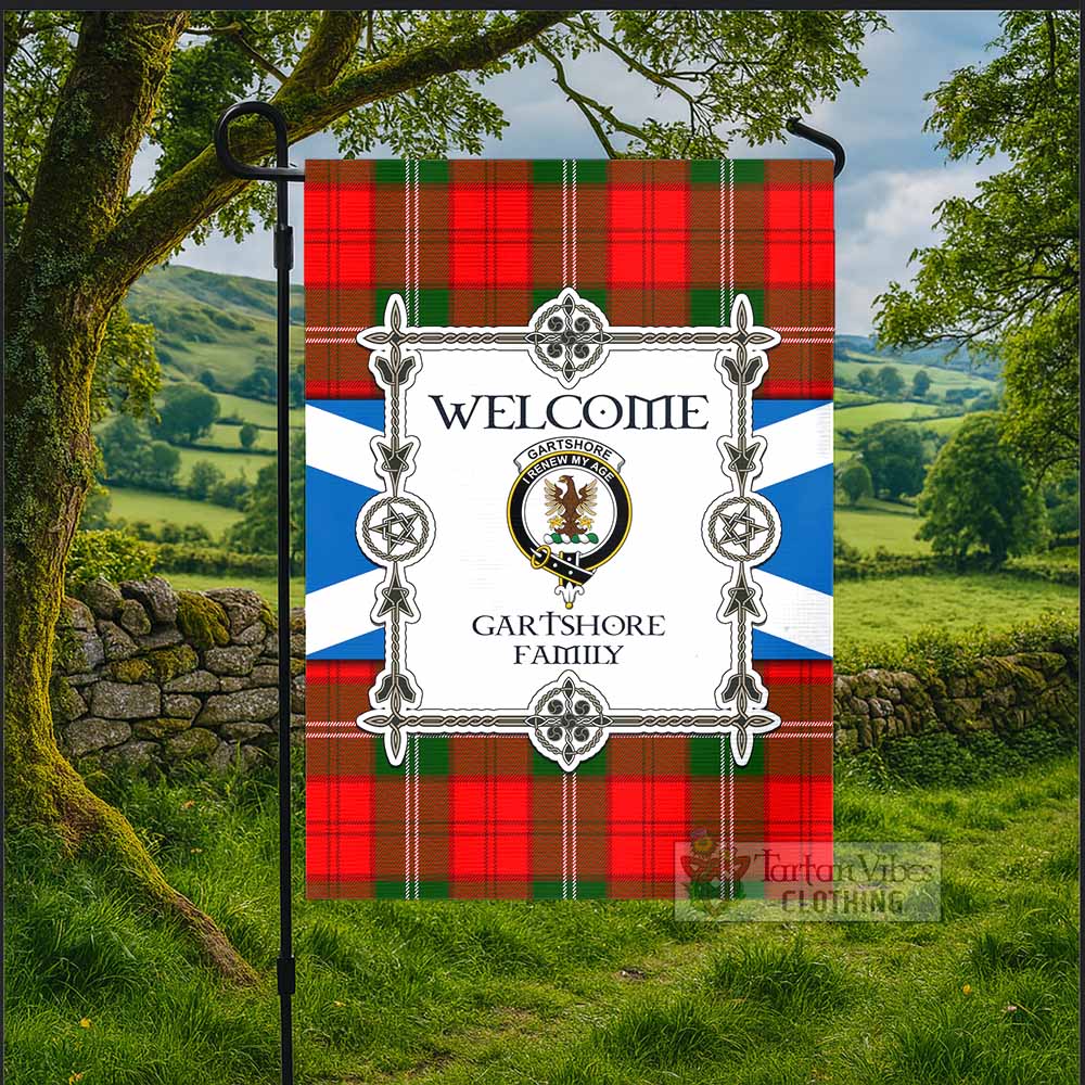 Gartshore Family Crest Tartan Welcome Garden Flag Saltire Harmony Style - Tartan Vibes Clothing