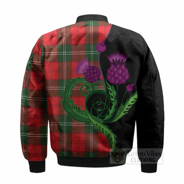 Gartshore Tartan Bomber Jacket Traditional Scottish Thistle