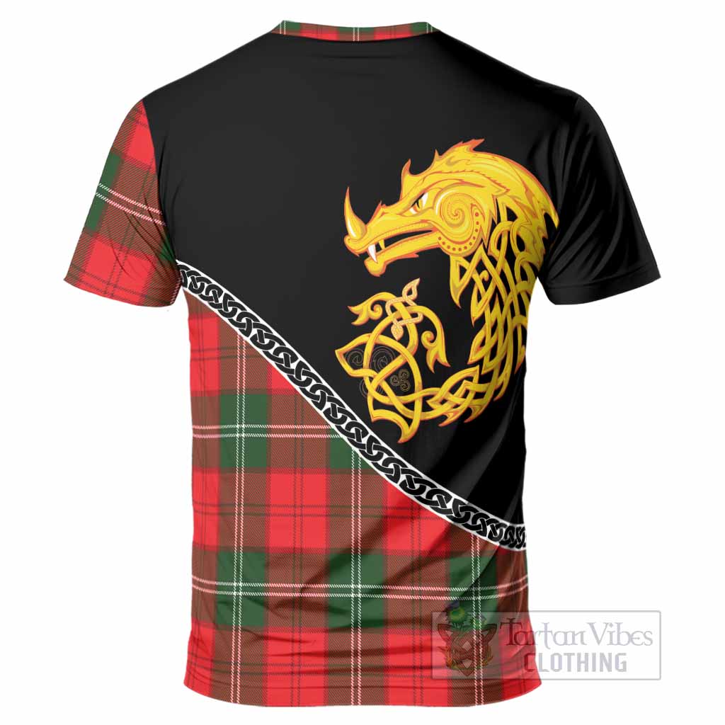 Gartshore Tartan Crest T-Shirt Legendary Dragon Knot Half Style
