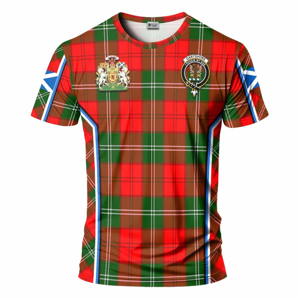 Gartshore Tartan Crest T-shirt Scotland Coat of Arm Flag Style - Tartan Vibes Clothing