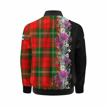 Gartshore Tartan Crest Thistle Floral Kid Bomber Jacket Kid - Tartan Vibes Clothing