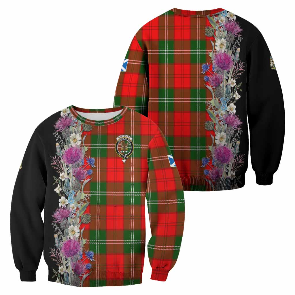 Gartshore Tartan Crest Thistle Floral Sweatshirt - Tartan Vibes Clothing