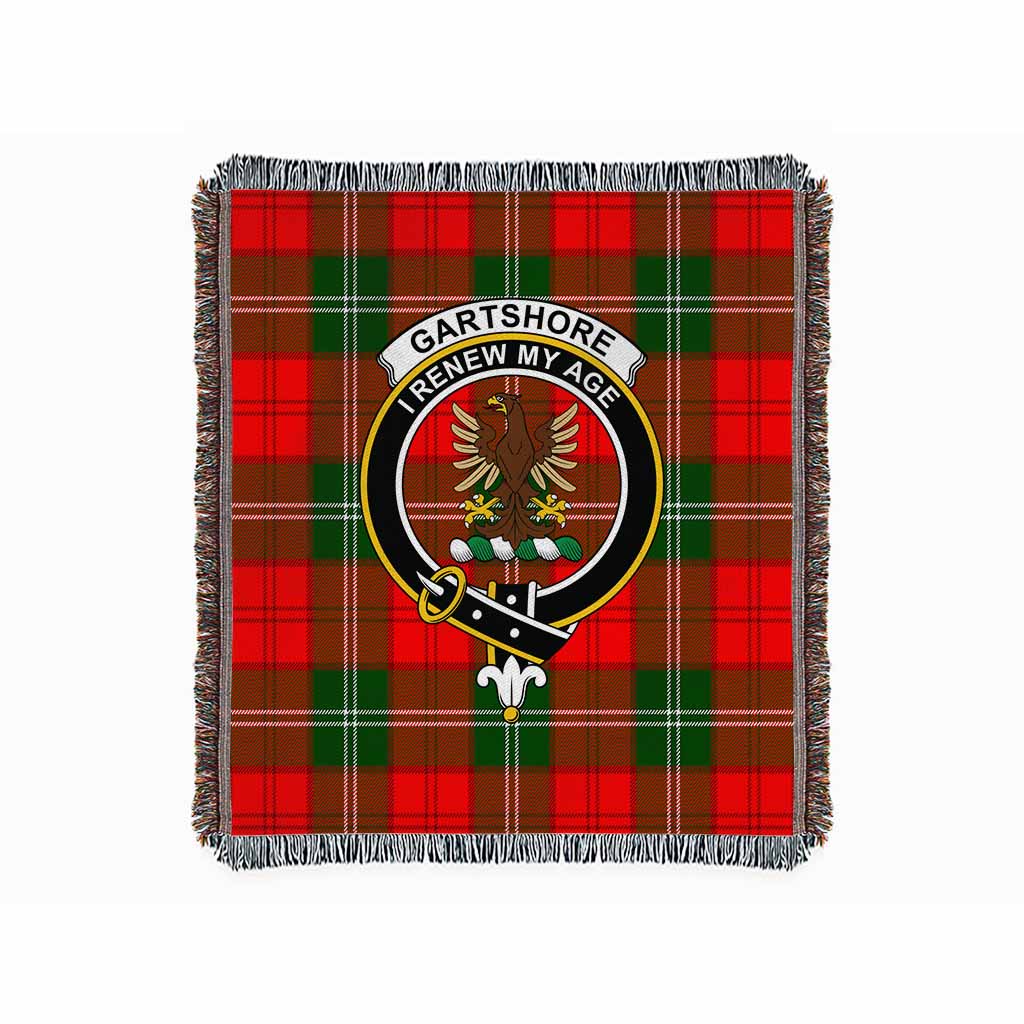 Gartshore Tartan Crest Woven Blanket M 51 x 60 inches 130 x 150cm - Tartan Vibes Clothing