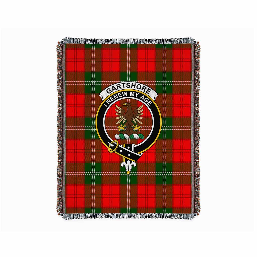 Gartshore Tartan Crest Woven Blanket L 59 x 79 inches 150 x 200cm - Tartan Vibes Clothing