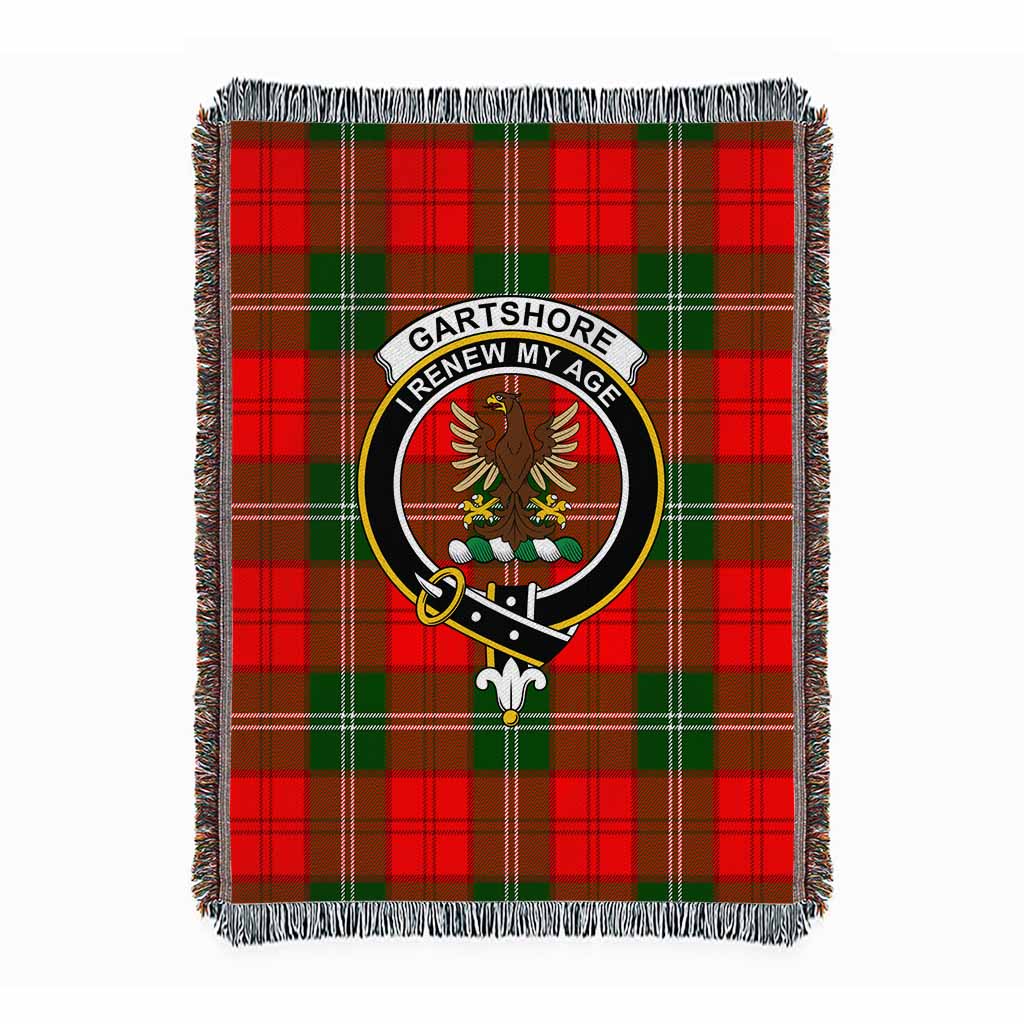 Gartshore Tartan Crest Woven Blanket XL 63 x 87 inches 160 x 200cm - Tartan Vibes Clothing