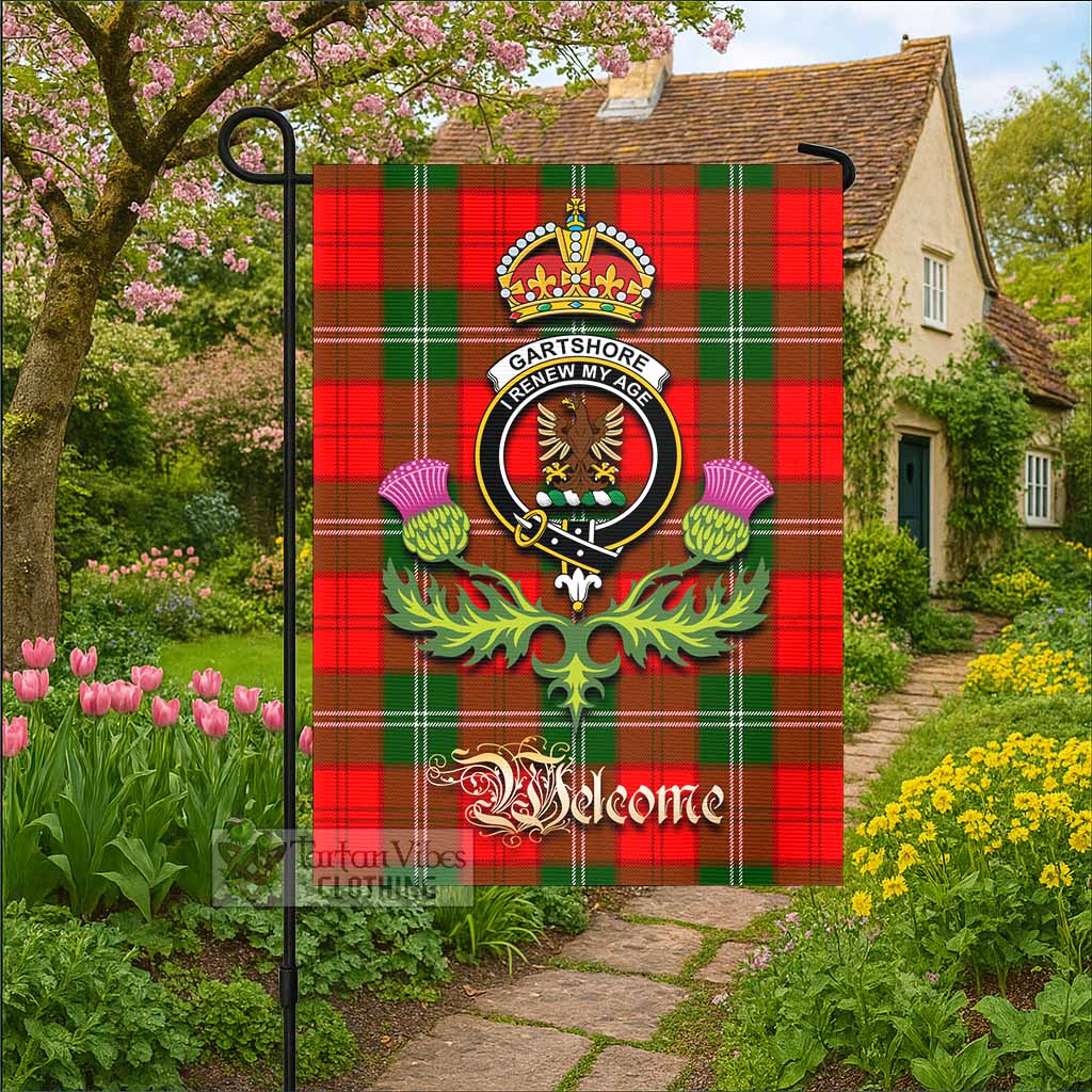 Gartshore Tartan Family Crest Garden Flag Royal Thistle Welcome Style - Tartan Vibes Clothing