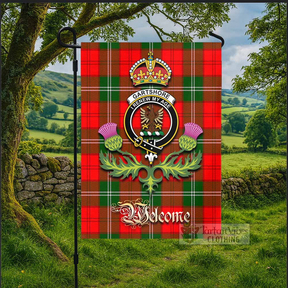 Gartshore Tartan Family Crest Garden Flag Royal Thistle Welcome Style - Tartan Vibes Clothing