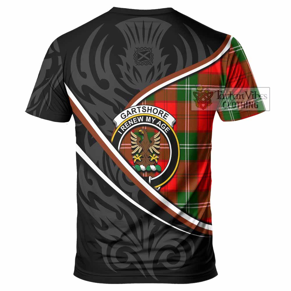 Gartshore Tartan Family Crest T-shirt Celtic Scottish Thistle Floral - Tartan Vibes Clothing