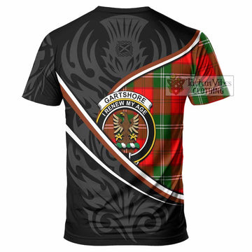 Gartshore Tartan Family Crest T-shirt Celtic Scottish Thistle Floral