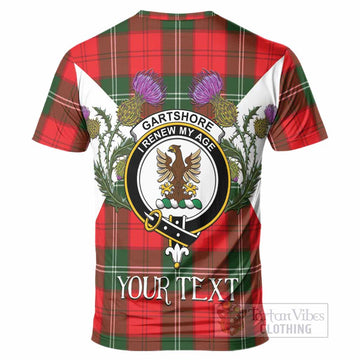 Gartshore Tartan Family Crest T-Shirt Scottish Burns Night Thistle Floral