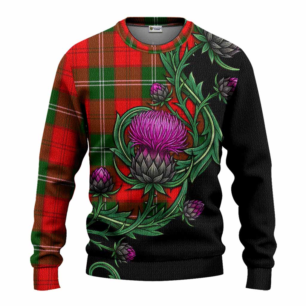 Gartshore Tartan Knitted Sweater Resilient Scottish Thistle Unisex - Tartan Vibes Clothing