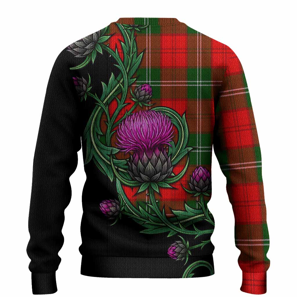 Gartshore Tartan Knitted Sweater Resilient Scottish Thistle - Tartan Vibes Clothing