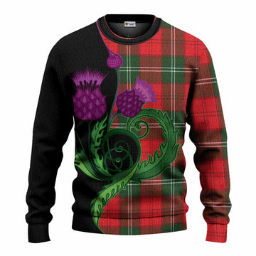 Gartshore Tartan Knitted Sweater Traditional Scottish Thistle Unisex - Tartan Vibes Clothing
