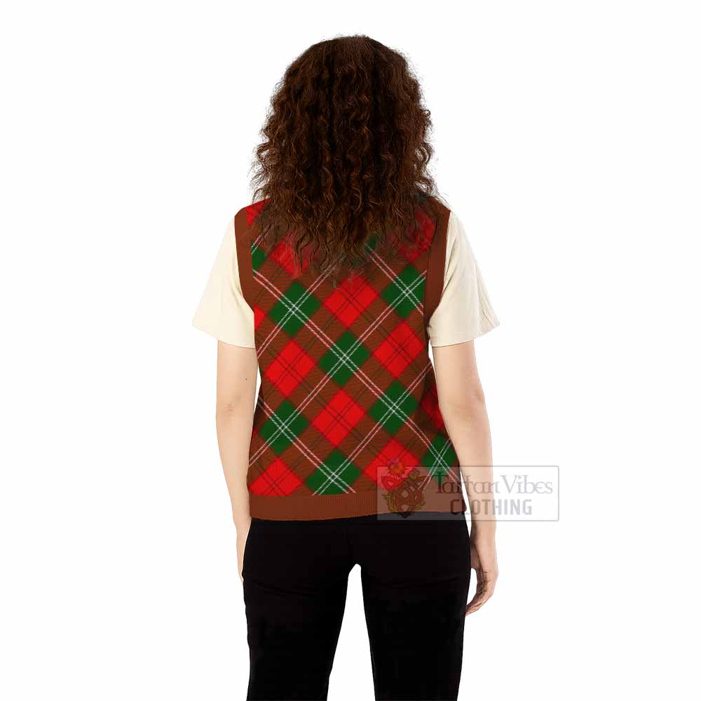 Gartshore Tartan  Knitted V-Neck Vest Cross Style