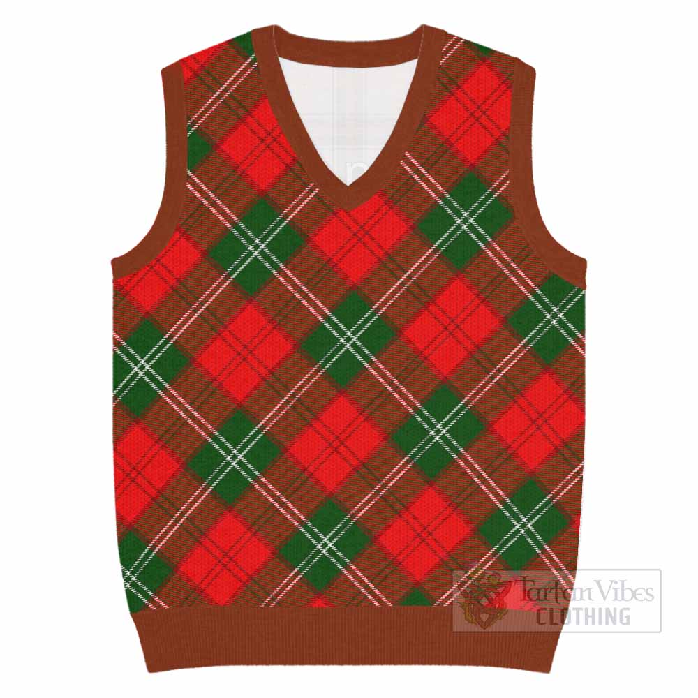Gartshore Tartan  Knitted V-Neck Vest Cross Style