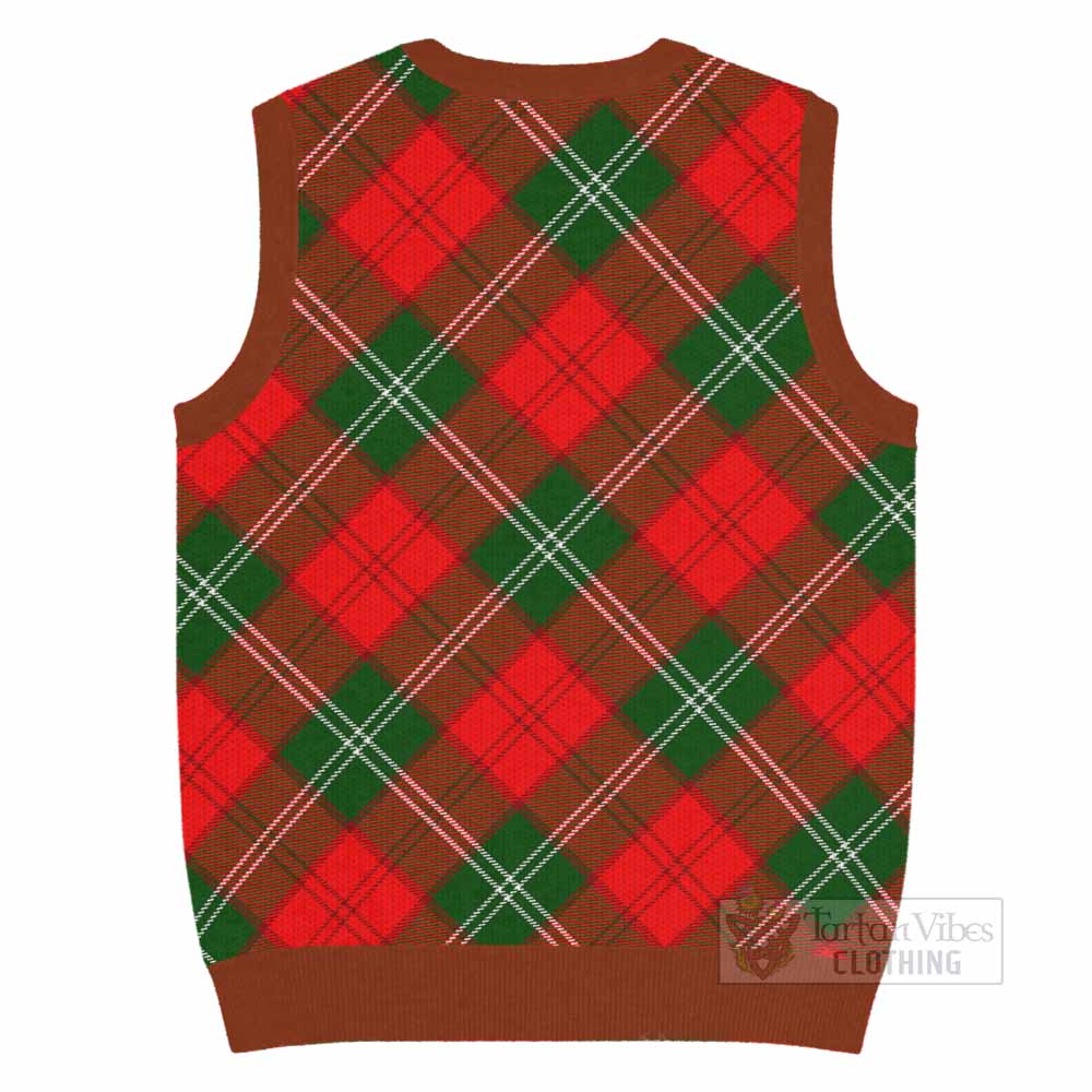 Gartshore Tartan  Knitted V-Neck Vest Cross Style