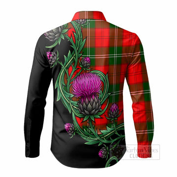 Gartshore Tartan Long Sleeve Button Shirts Resilient Scottish Thistle