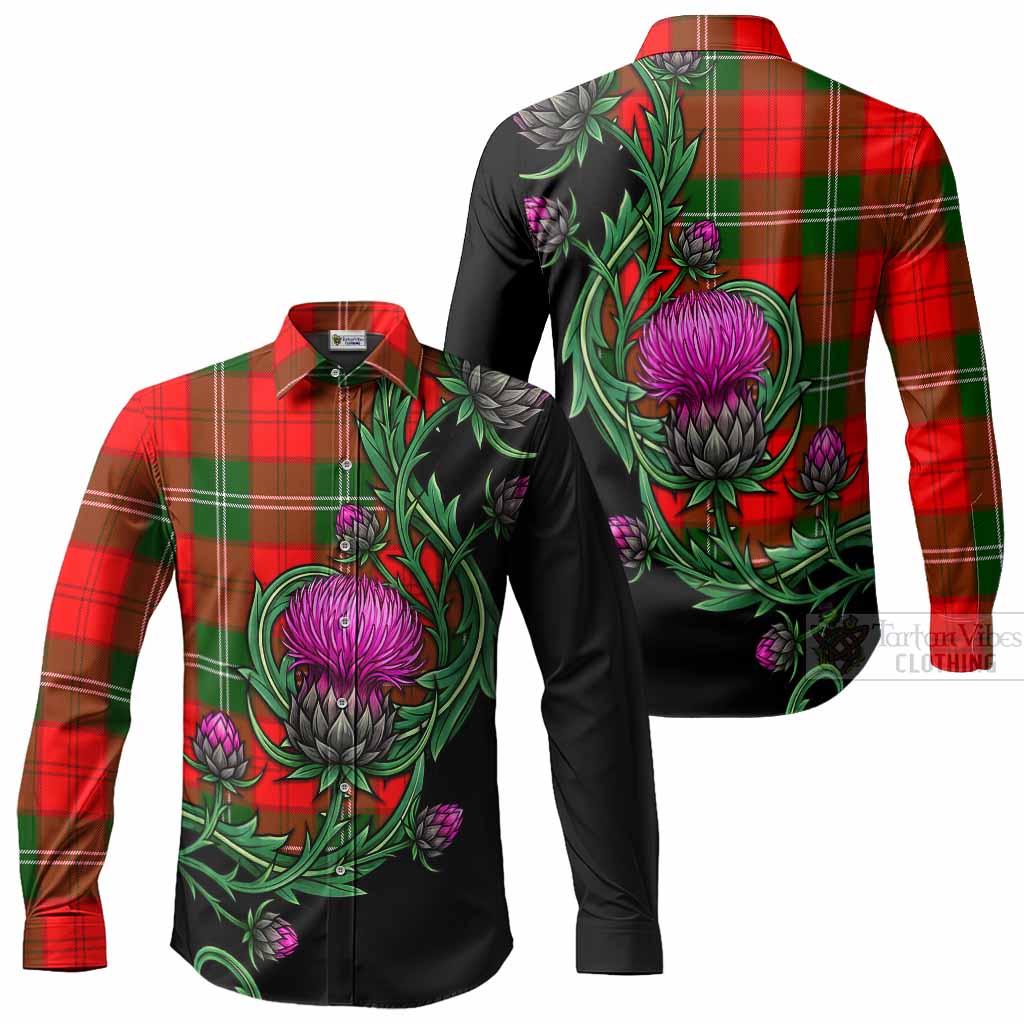 Gartshore Tartan Long Sleeve Button Shirts Resilient Scottish Thistle