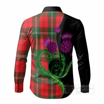 Gartshore Tartan Long Sleeve Button Shirts Traditional Scottish Thistle