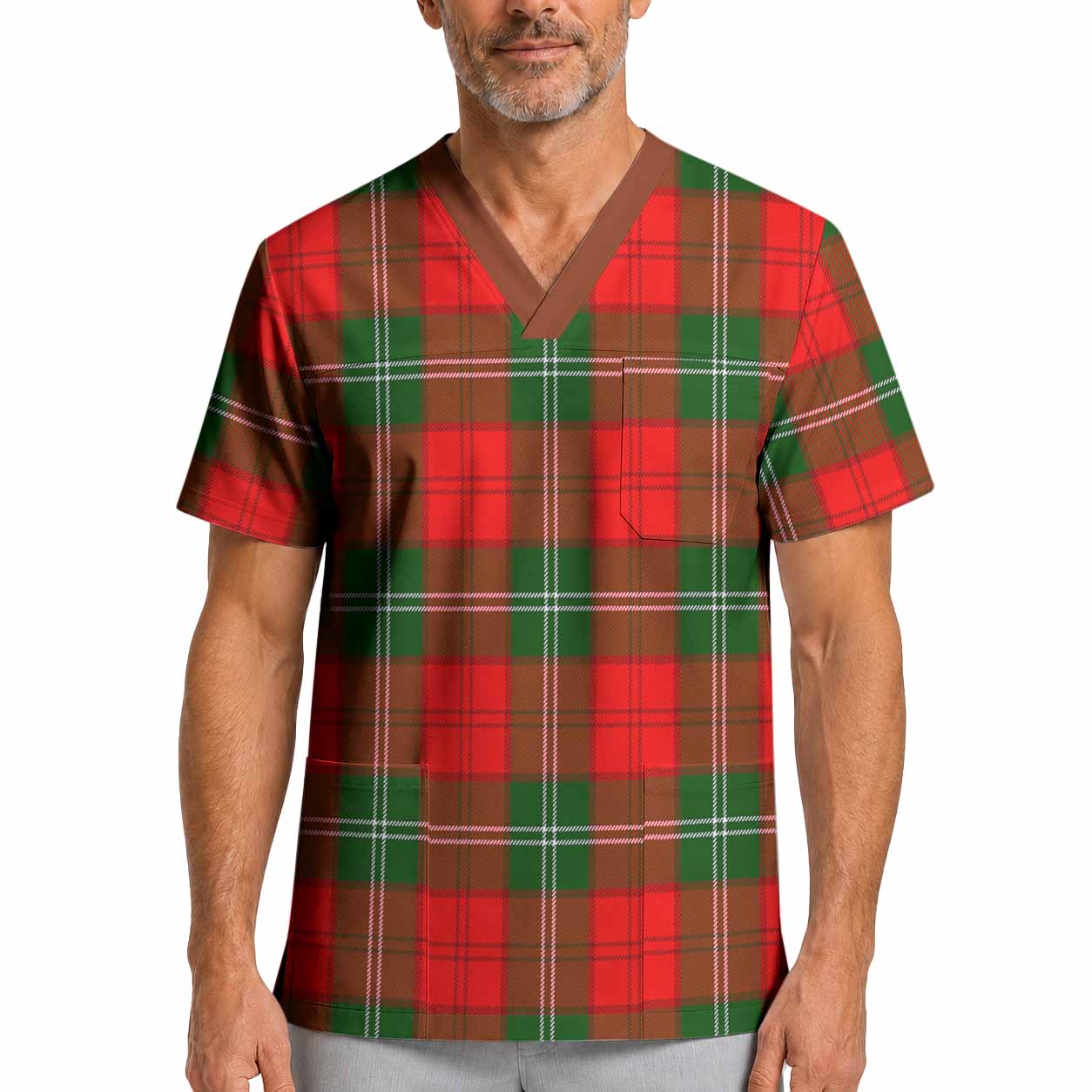 Gartshore Tartan Scrub Top XL - Tartan Vibes Clothing