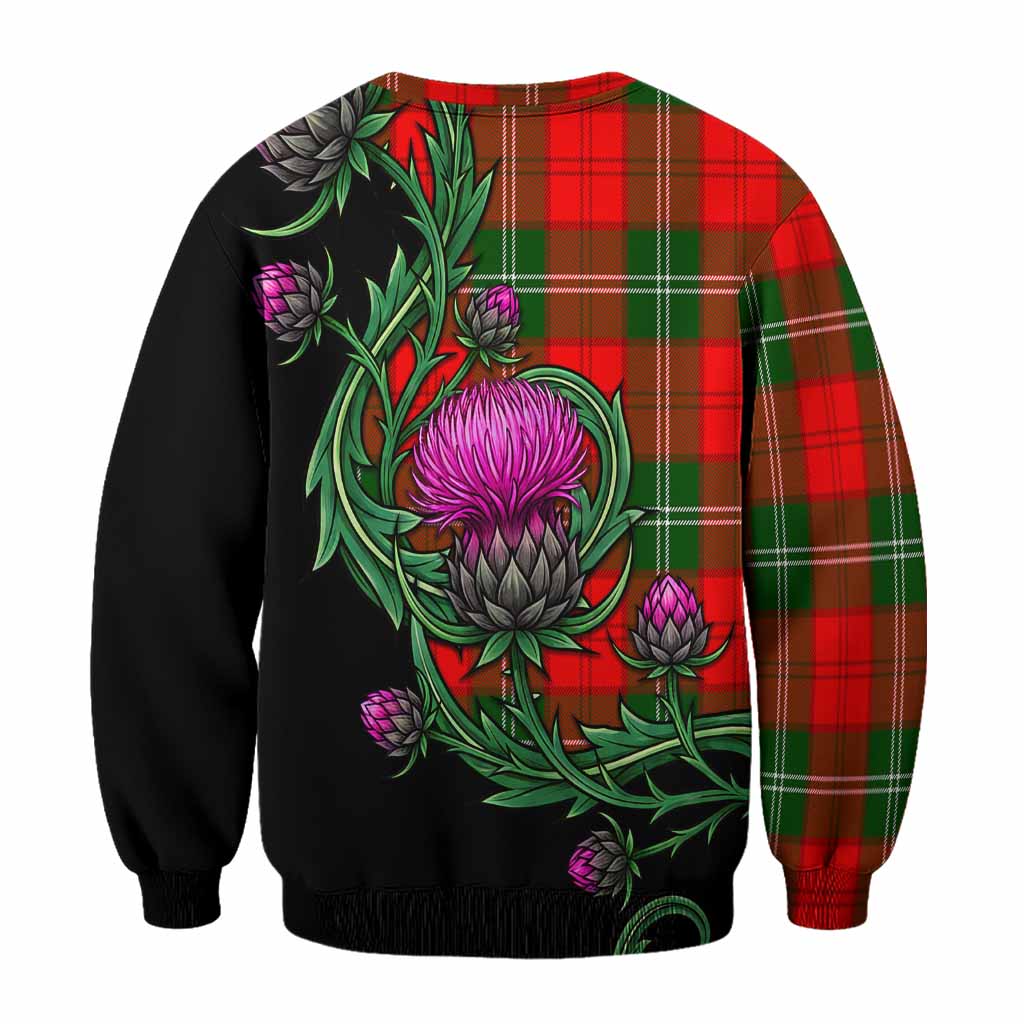 Gartshore Tartan Sweatshirt Resilient Scottish Thistle - Tartan Vibes Clothing